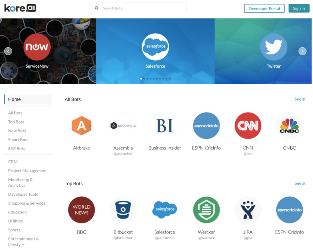 Kore.ai Inc. Launches The First Enterprise Grade Bots Platform